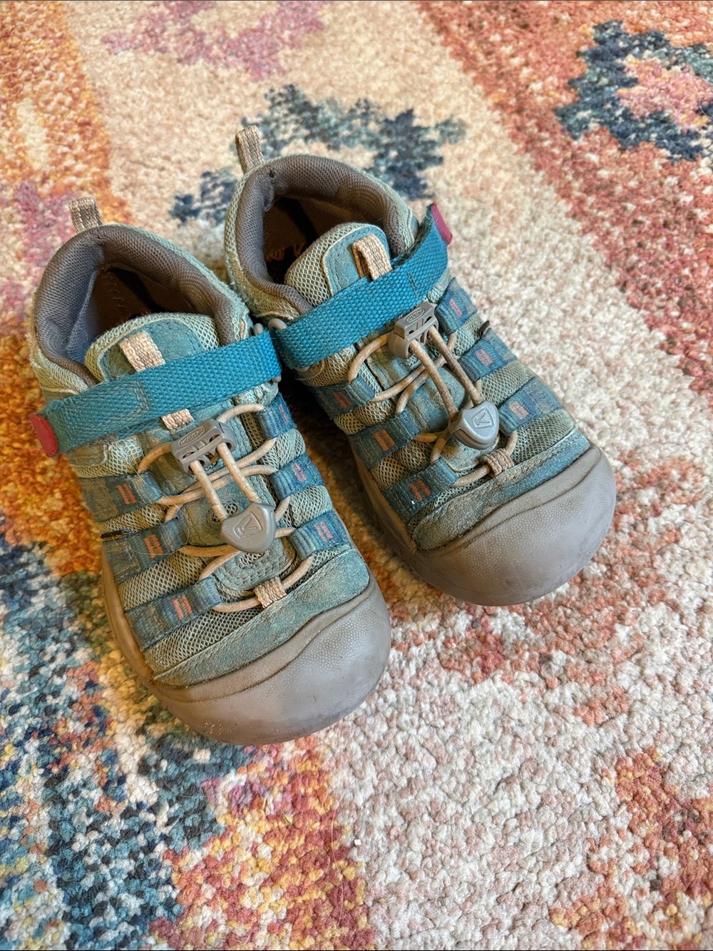 Kids Teal and Keens Hiking Shoes - Breathable Everyday Shoes